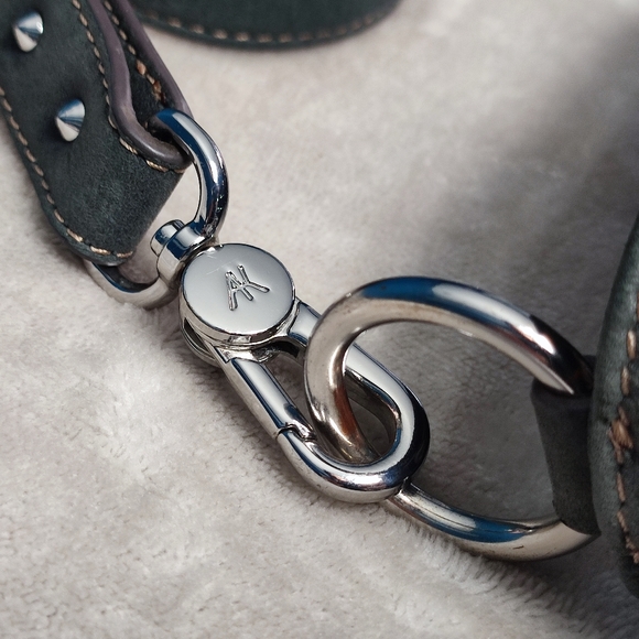 Aimee Kestenberg Studded Nubuck Leather Crossbody Shoulder Bag EUC - Picture 4 of 13